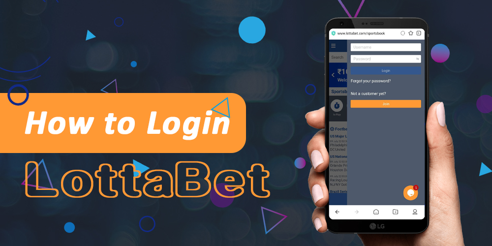 How to enter in the account on the Lottabet website